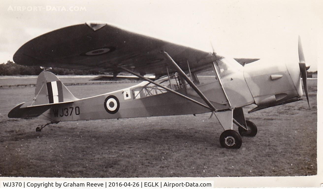 WJ370, Auster AOP.6 C/N Not found WJ370, Recently discovered picture.