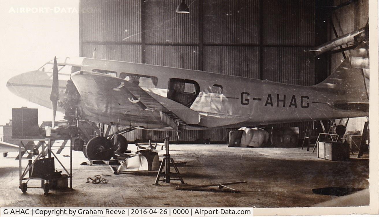 G-AHAC, Airspeed AS.6J Envoy III C/N 79, Recently discovered picture.