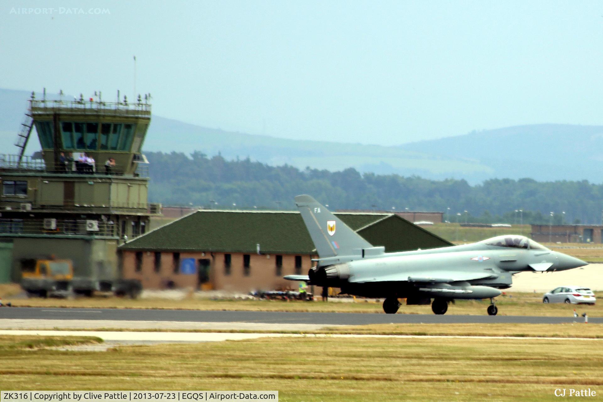 ZK316, 2011 Eurofighter EF-2000 Typhoon FGR4 C/N BS075, At RAF Lossiemouth EGQS