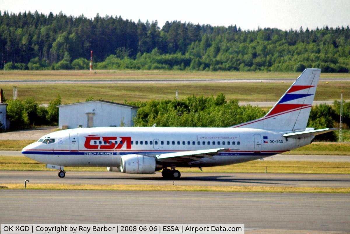 OK-XGD, 1992 Boeing 737-55D C/N 26542/2337, Boeing 737-55S [26542] (CSA Czech Airlines) Stockholm-Arlanda~SE 06/06/2008