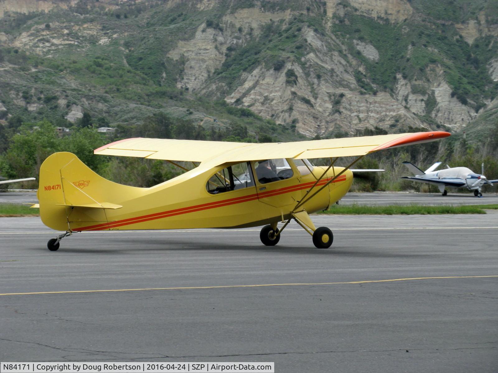 N84171, 1946 Aeronca 7AC Champion C/N 7AC-2859, 1946 Aeronca 7AC CHAMPION, Continental A&C65 65 Hp, taxi off the active