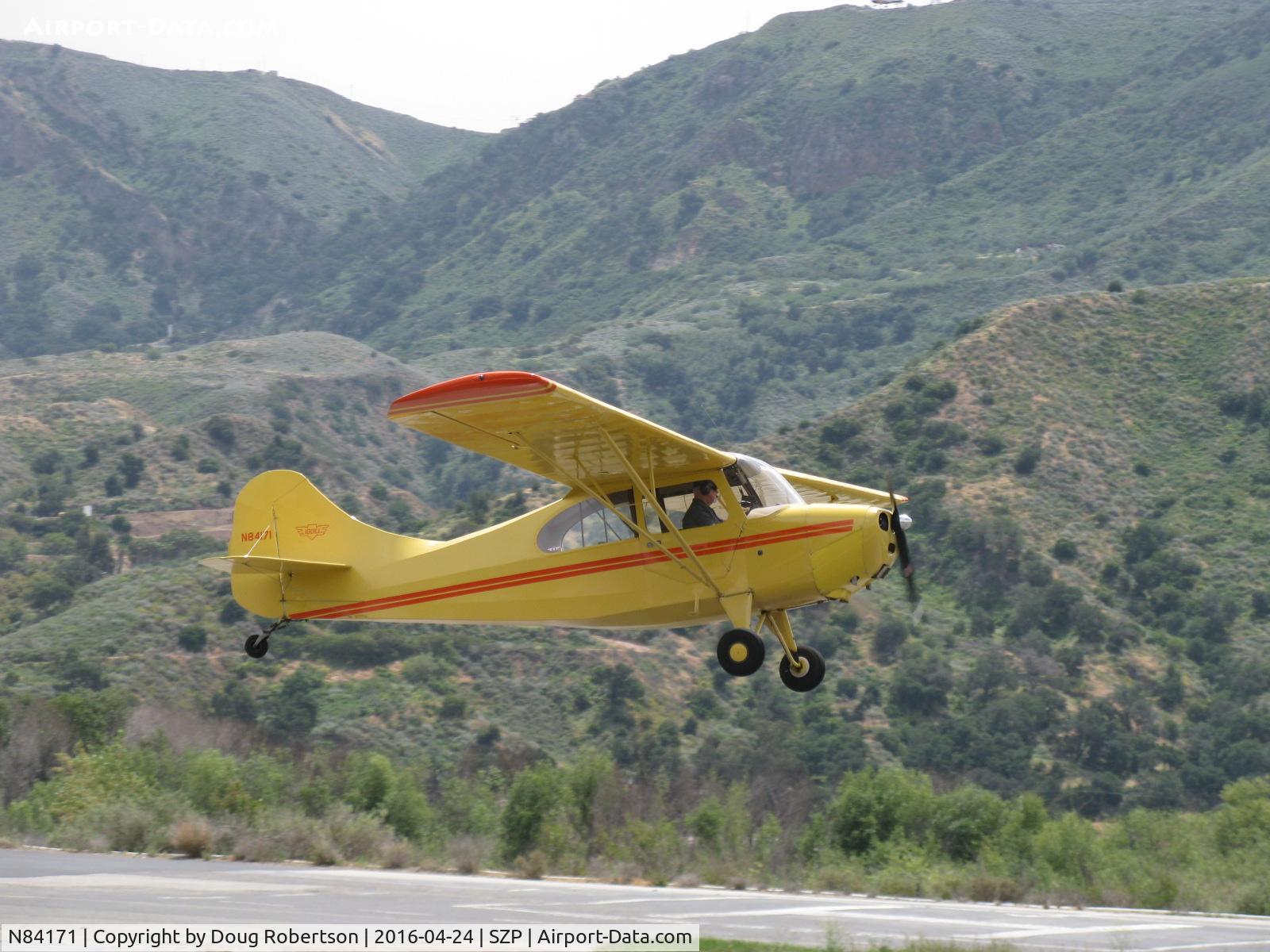 N84171, 1946 Aeronca 7AC Champion C/N 7AC-2859, 1946 Aeronca 7AC CHAMPION, Continental A&C65 65 Hp, another takeoff climb sequence Rwy 22