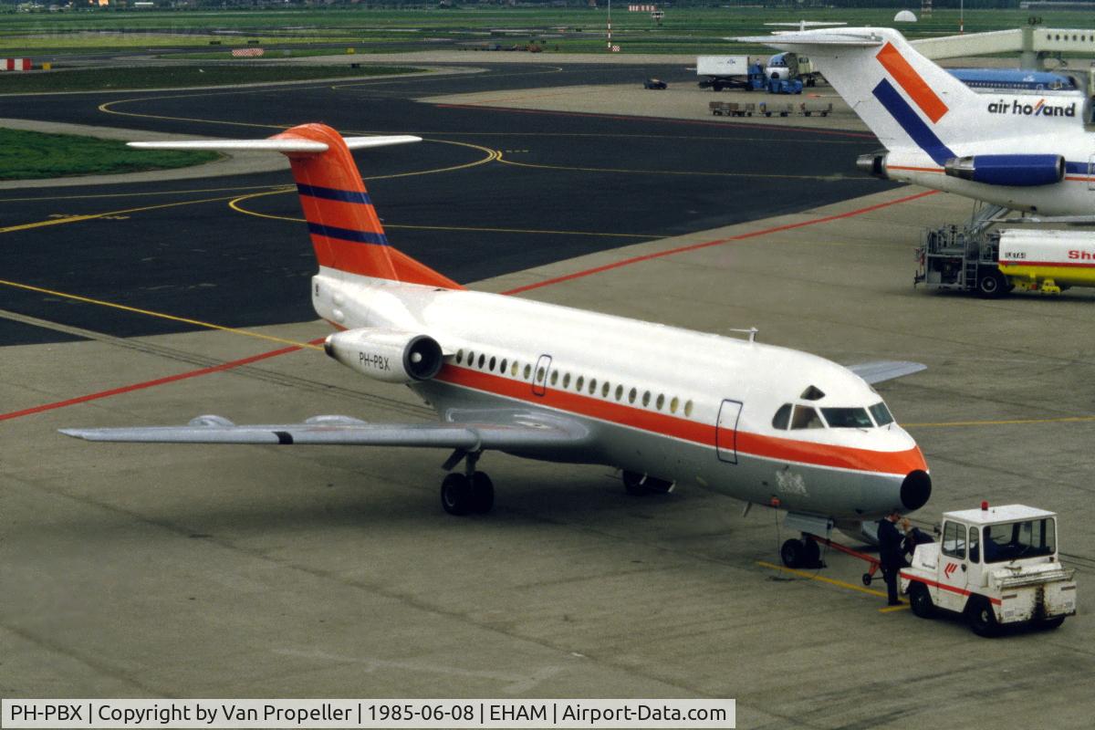 PH-PBX, 1972 Fokker F.28-1000 Fellowship C/N 11045, Dutch Government Fokker F28 at Schiphol airport, the Netherlands