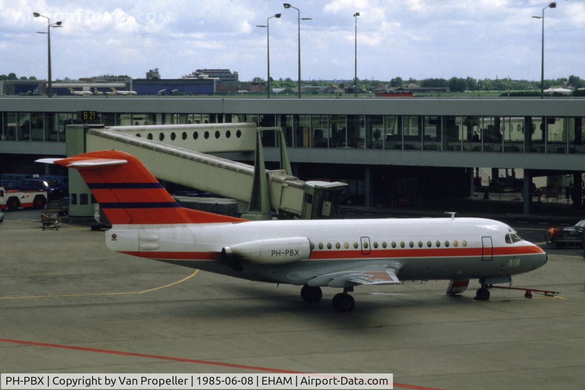PH-PBX, 1972 Fokker F.28-1000 Fellowship C/N 11045, Dutch Government Fokker F28 at Schiphol airport, the Netherlands