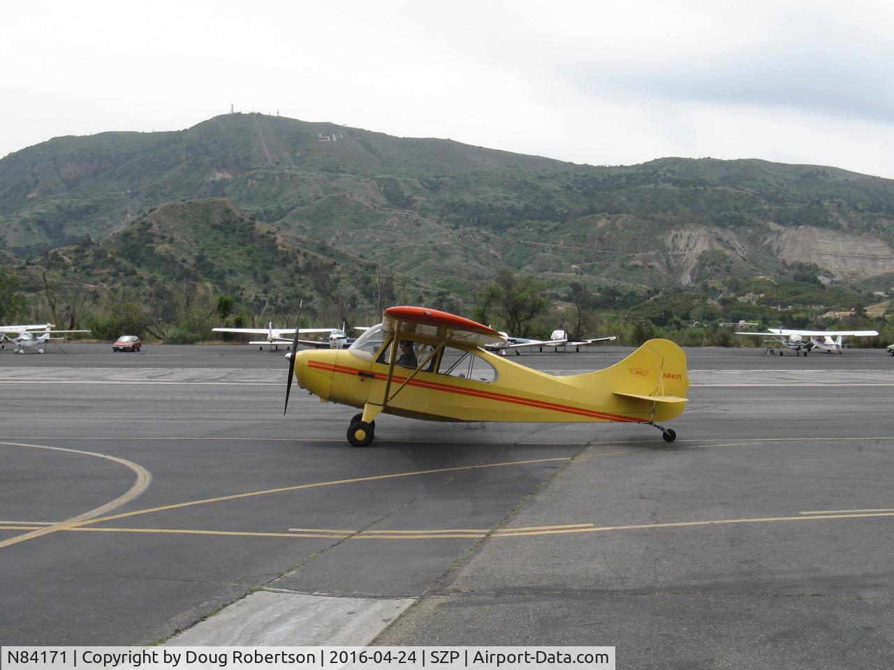 N84171, 1946 Aeronca 7AC Champion C/N 7AC-2859, 1946 Aeronca 7AC CHAMPION, Continental A&C65 65 Hp, taxi to Rwy 22