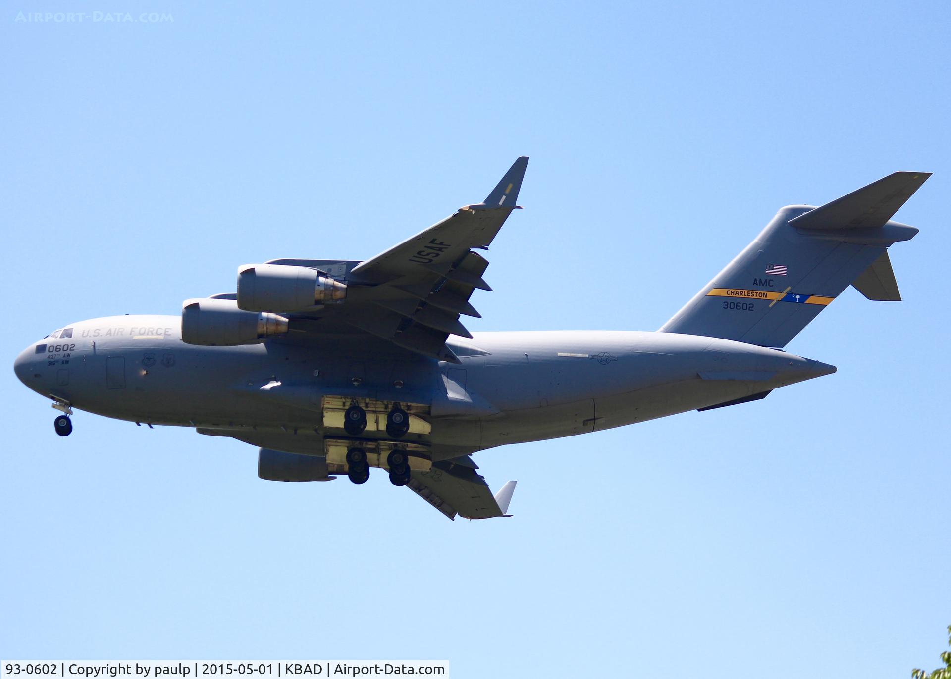 93-0602, 1993 McDonnell Douglas C-17A Globemaster III C/N 50022, At Barksdale Air Force Base.