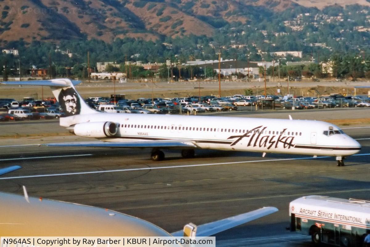 N964AS, 1992 McDonnell Douglas MD-83 (DC-9-83) C/N 53078, McDonnell Douglas DC-9-83 [53078] (Alaska Airlines) 	Burbank-Glendale Pasadena~N 13/10/1998