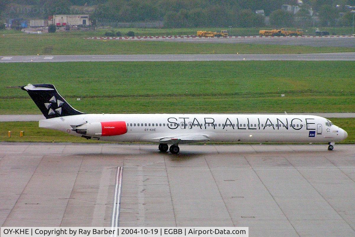 OY-KHE, 1988 McDonnell Douglas MD-82 (DC-9-82) C/N 49604, McDonnell Douglas DC-9-82 [49604] (SAS Scandinavian Airlines) Birmingham Int'l~G 19/10/2004