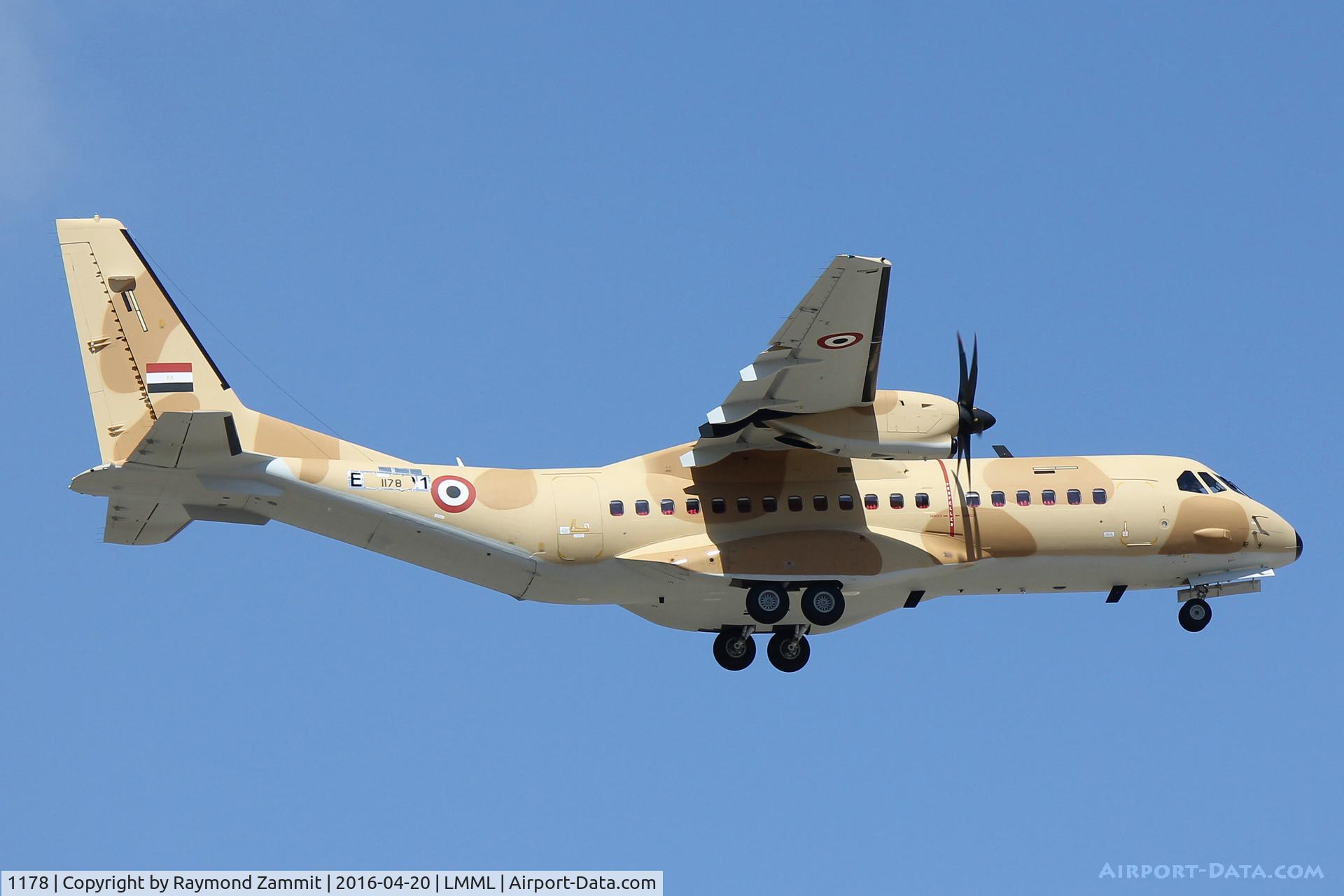 1178, 2015 CASA C-295M C/N S-147, CASA C-295M 1178 Eygptian Air Force landing in Malta whilst being delivered.