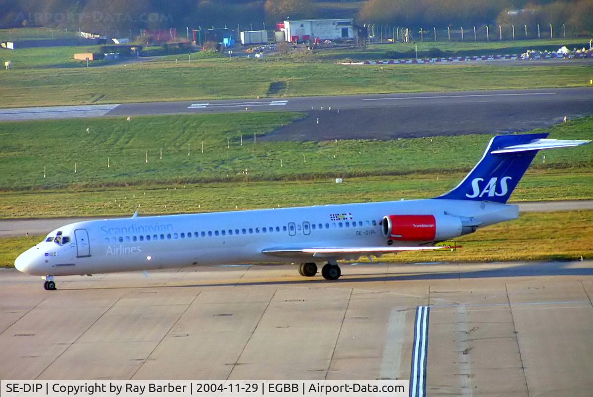 SE-DIP, 1991 McDonnell Douglas MD-87 (DC-9-87) C/N 53010, McDonnell Douglas DC-9-87 [53010] (SAS Scandinavian Airlines) Birmingham Int'l~G 29/11/2004