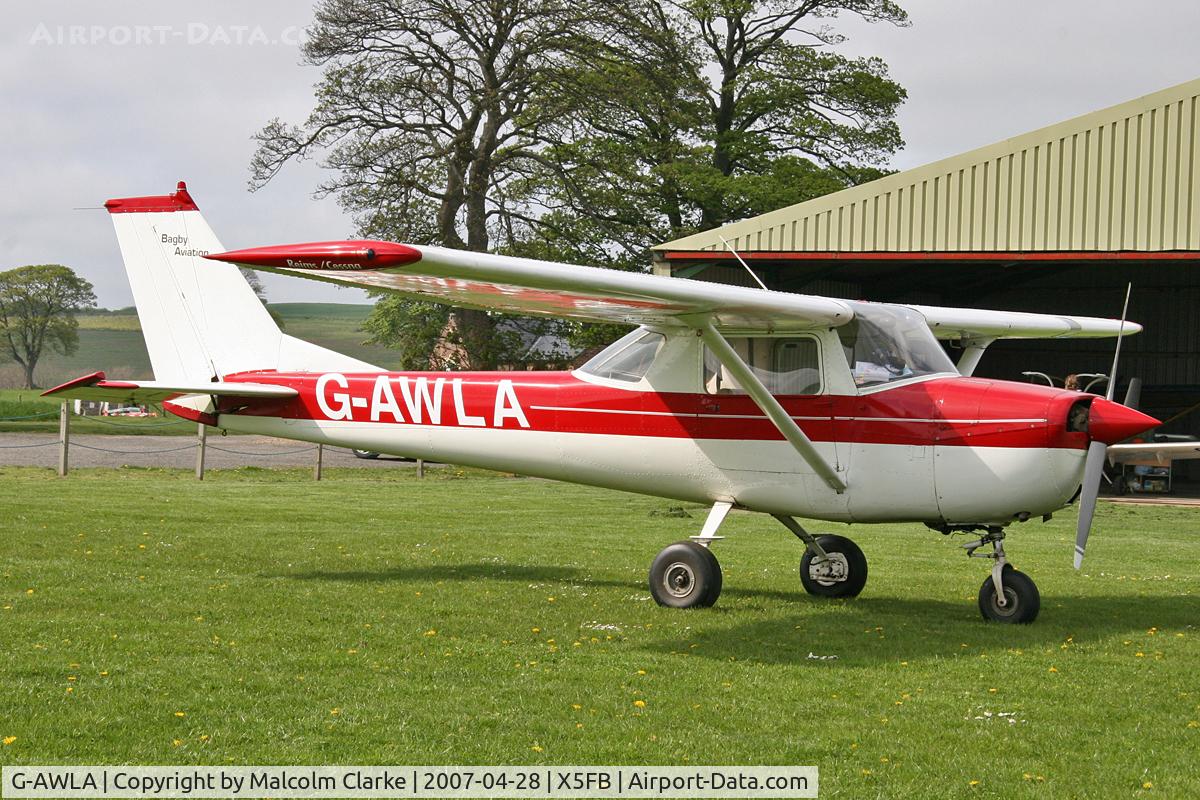 G-AWLA, 1968 Reims F150H C/N 0269, Reims F150H at Fishburn Airfield in April 2007.