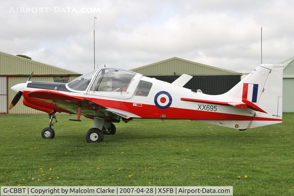 G-CBBT, 1975 Scottish Aviation Bulldog T.1 C/N BH120/344, Scottish Aviation Bulldog T.1, Fishburn Airfield, April 2007.