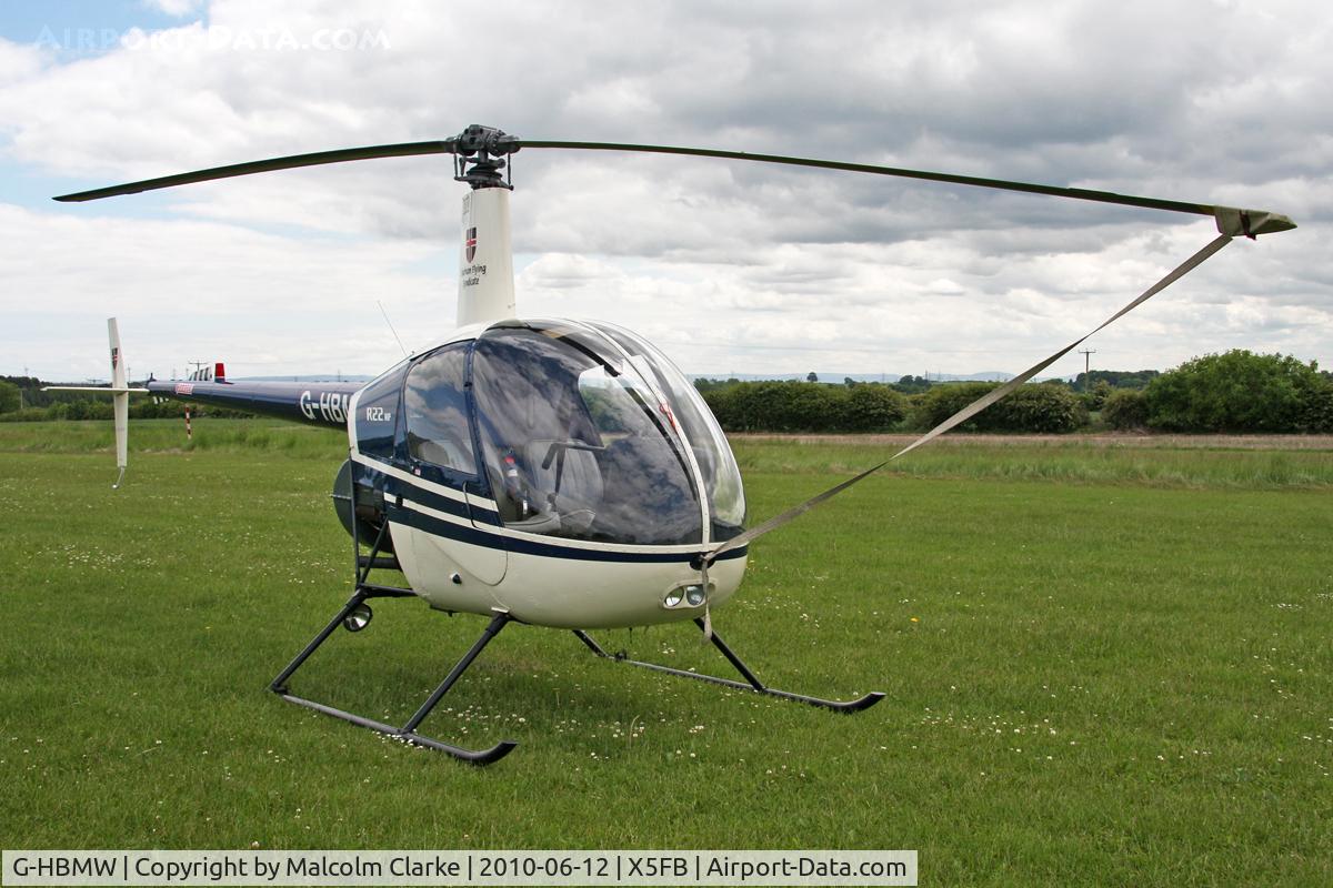 G-HBMW, 1981 Robinson R22 C/N 0170, Robinson R22, Fishburn Airfield, June 2010.