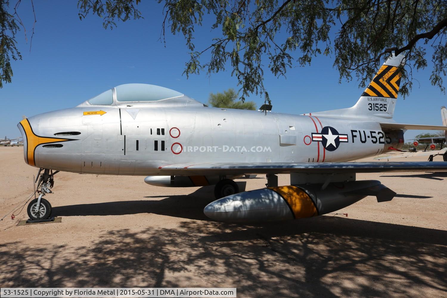 53-1525, 1953 North American F-86H Sabre C/N 203-297, F-86H Sabre