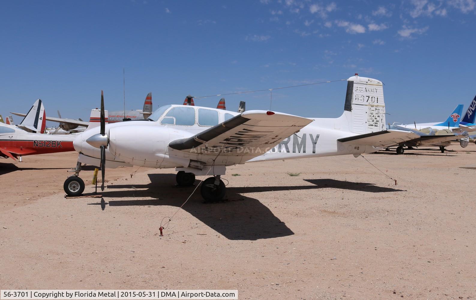 56-3701, Beech U-8D Seminole C/N LH.102, U-8D Seminole