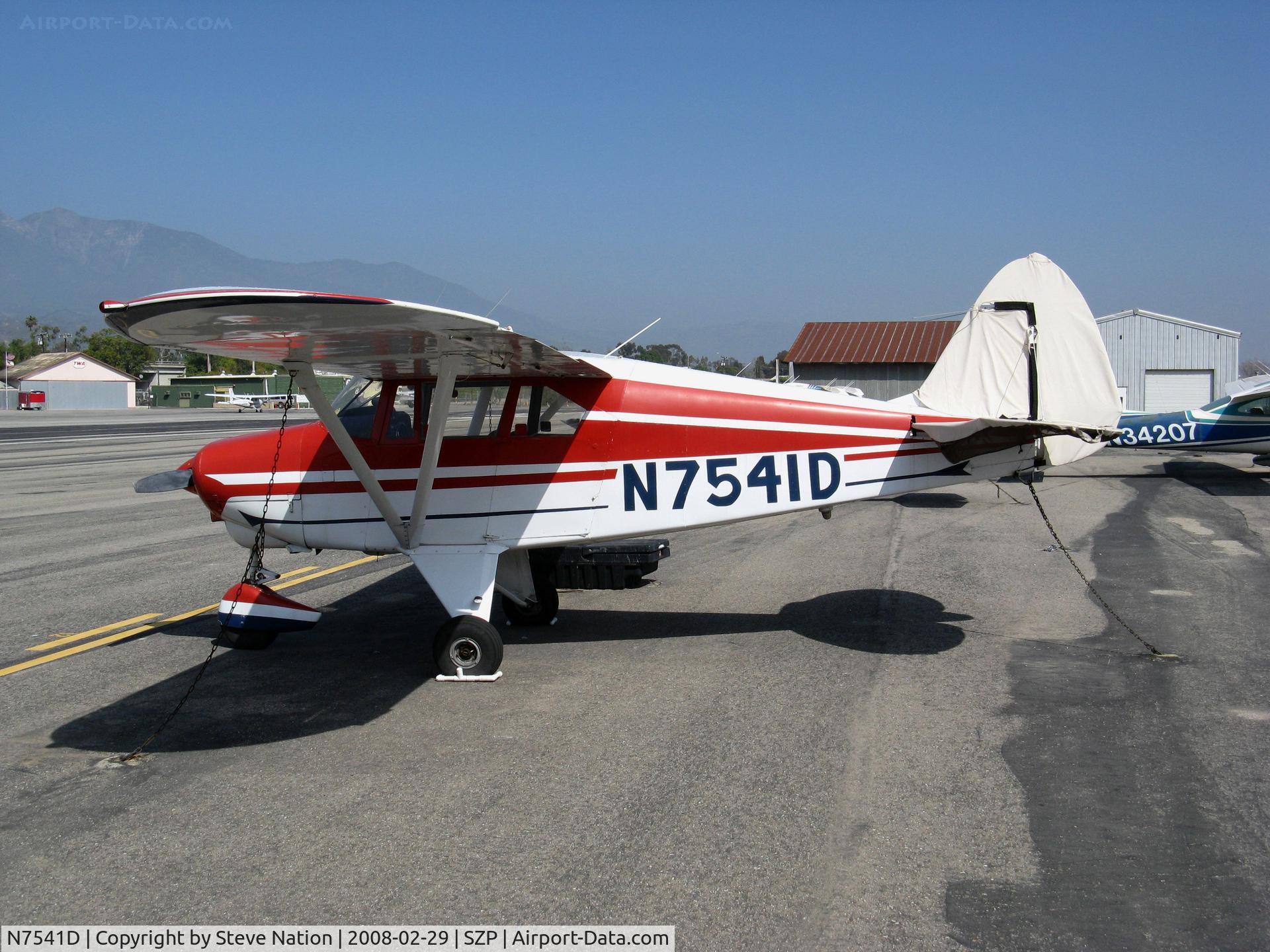 N7541D, 1957 Piper PA-22-150 C/N 22-5271, Locally-based 1957 Piper PA-22-150 @ Santa Paula Airport (Ventura County), CA