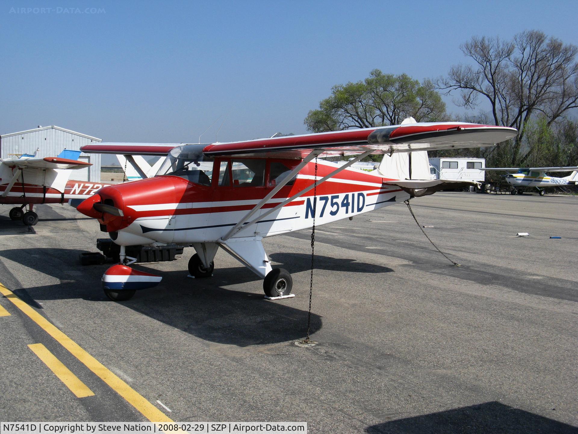 N7541D, 1957 Piper PA-22-150 C/N 22-5271, Locally-based 1957 Piper PA-22-150 @ Santa Paula Airport (Ventura County), CA
