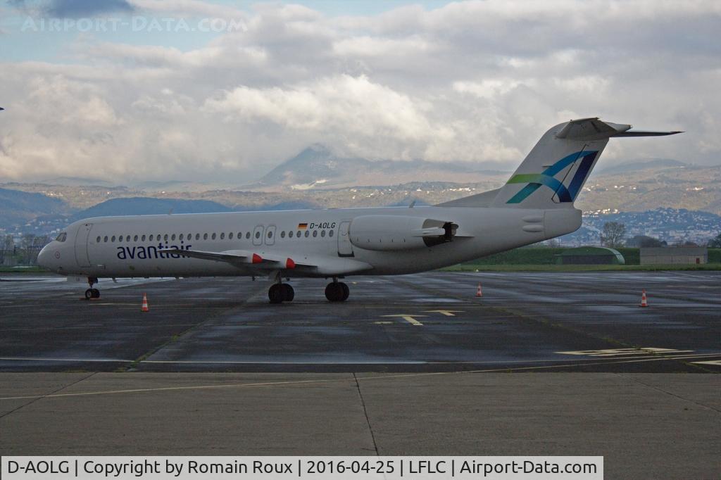 D-AOLG, 1993 Fokker 100 (F-28-0100) C/N 11452, Parked