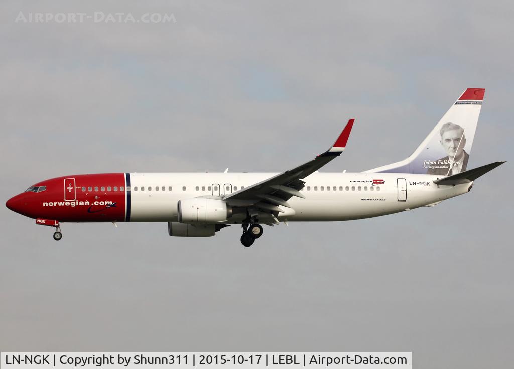 LN-NGK, 2013 Boeing 737-8JP C/N 39022, Landing rwy 25R