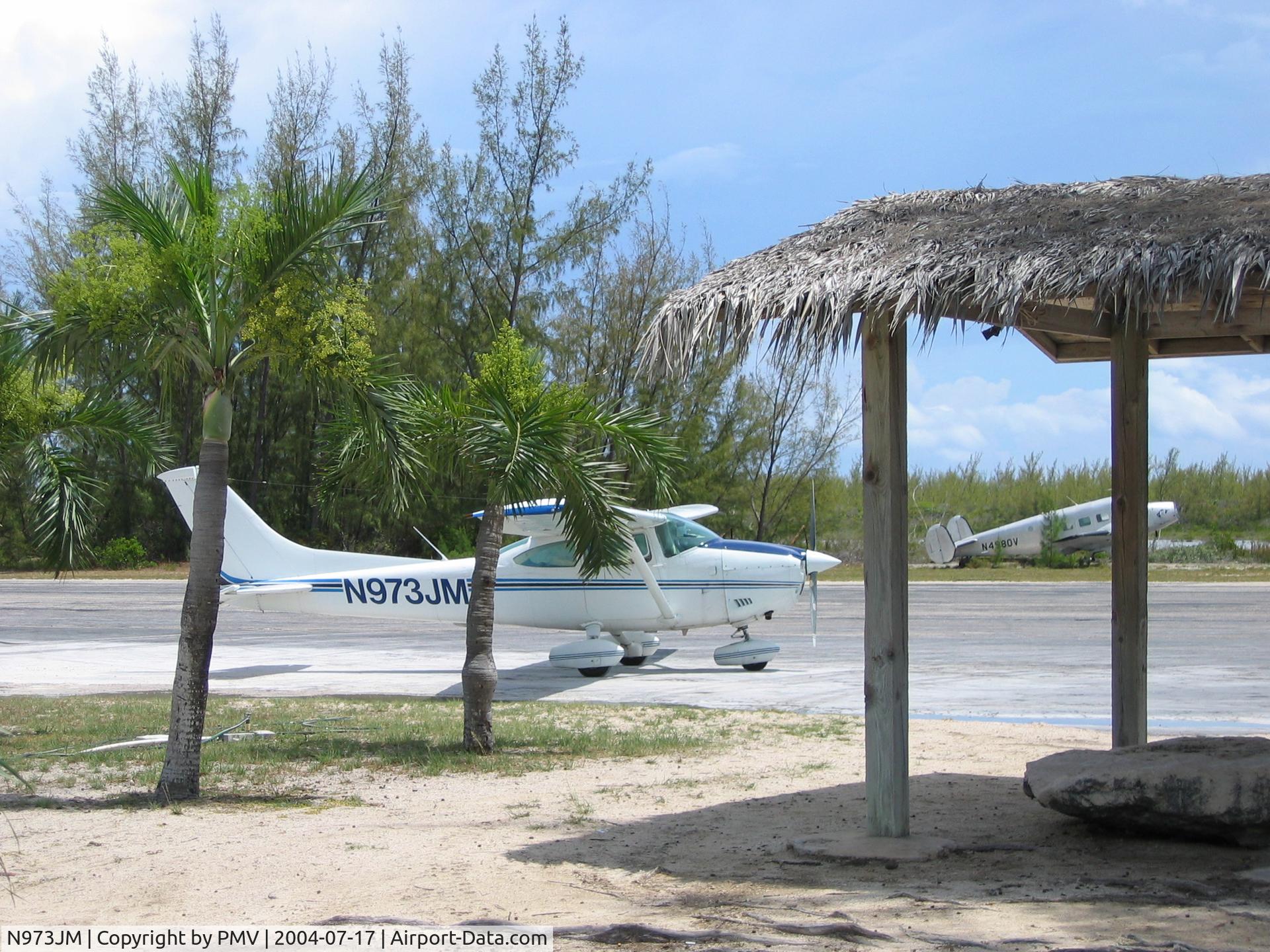 N973JM, 1978 Cessna 182Q Skylane C/N 18266734, at Chub Cay, Bahamas -- about June 2004