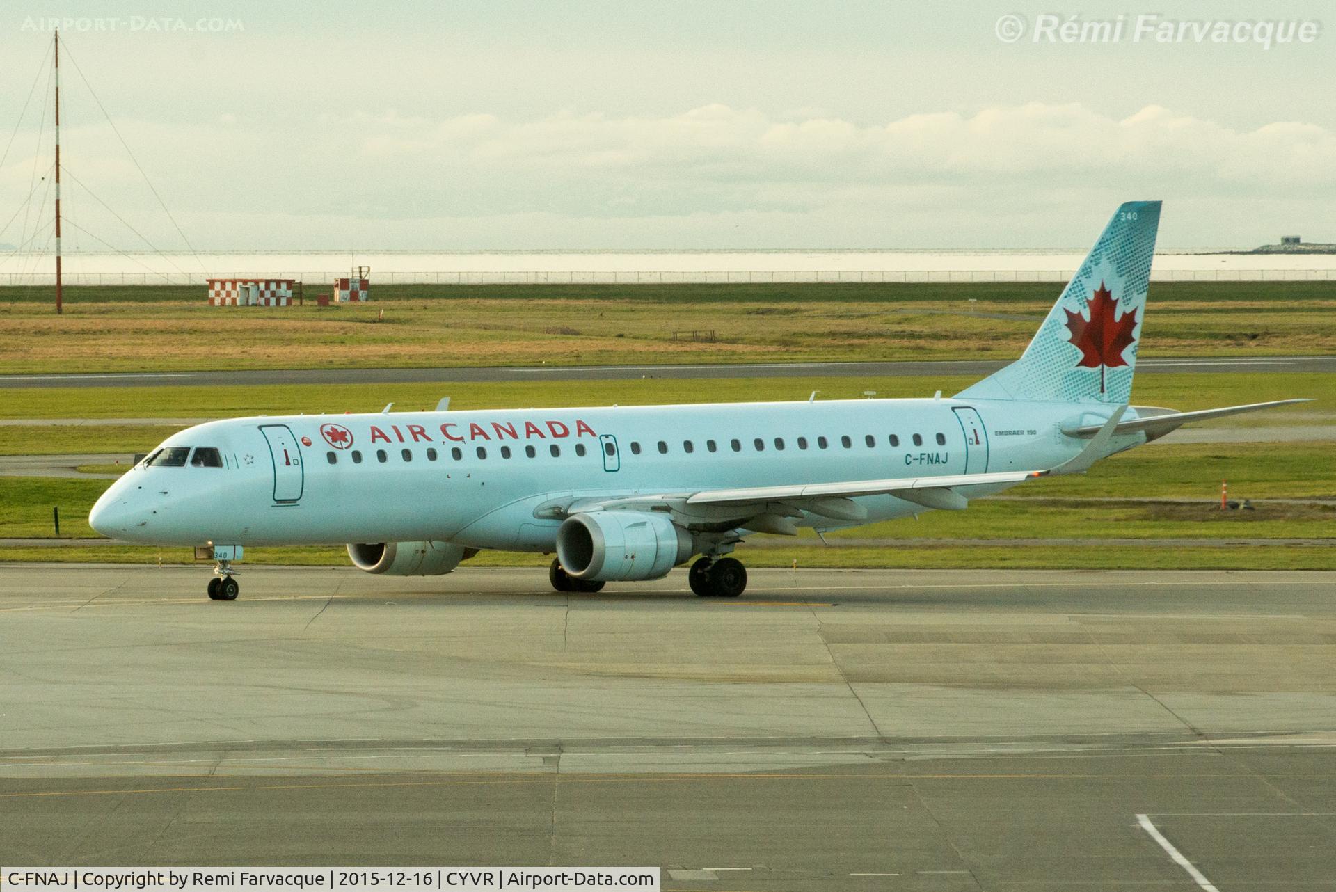 C-FNAJ, 2007 Embraer 190AR (ERJ-190-100IGW) C/N 19000134, Taxiing for take-off on south runway.