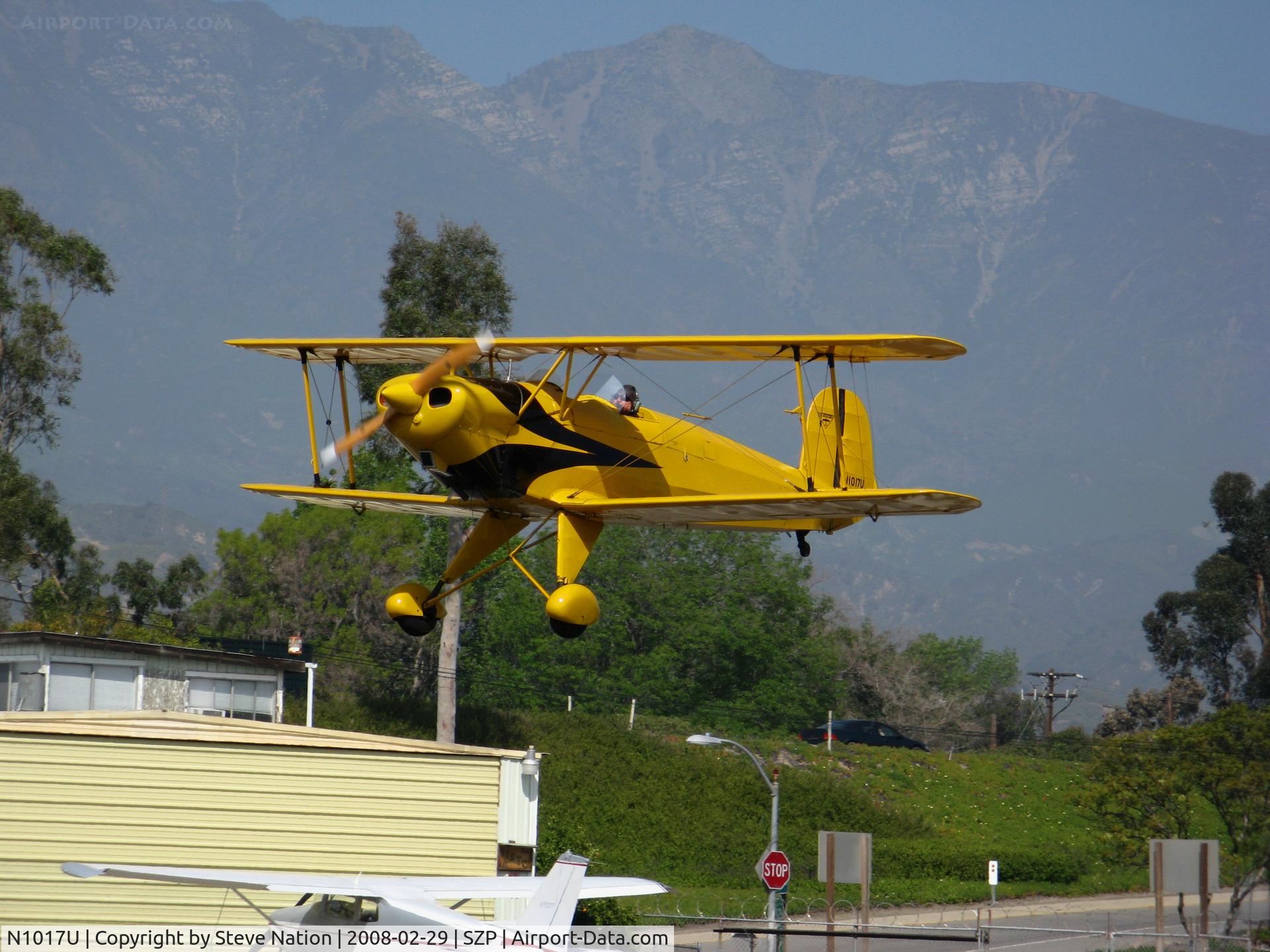 N1017U, 1939 CASA 1-131 Jungmann C/N E3B-435, Locally-based 1939 CASA 1-131 Jungmann on approach @ Santa Paula Airport (Ventura County), CA