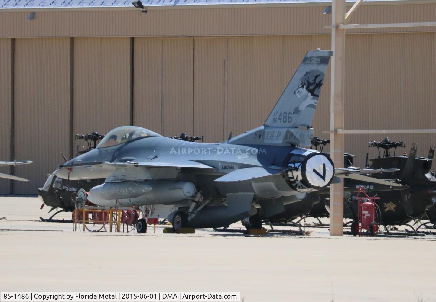 85-1486, 1985 General Dynamics F-16C Fighting Falcon C/N 5C-266, F-16C