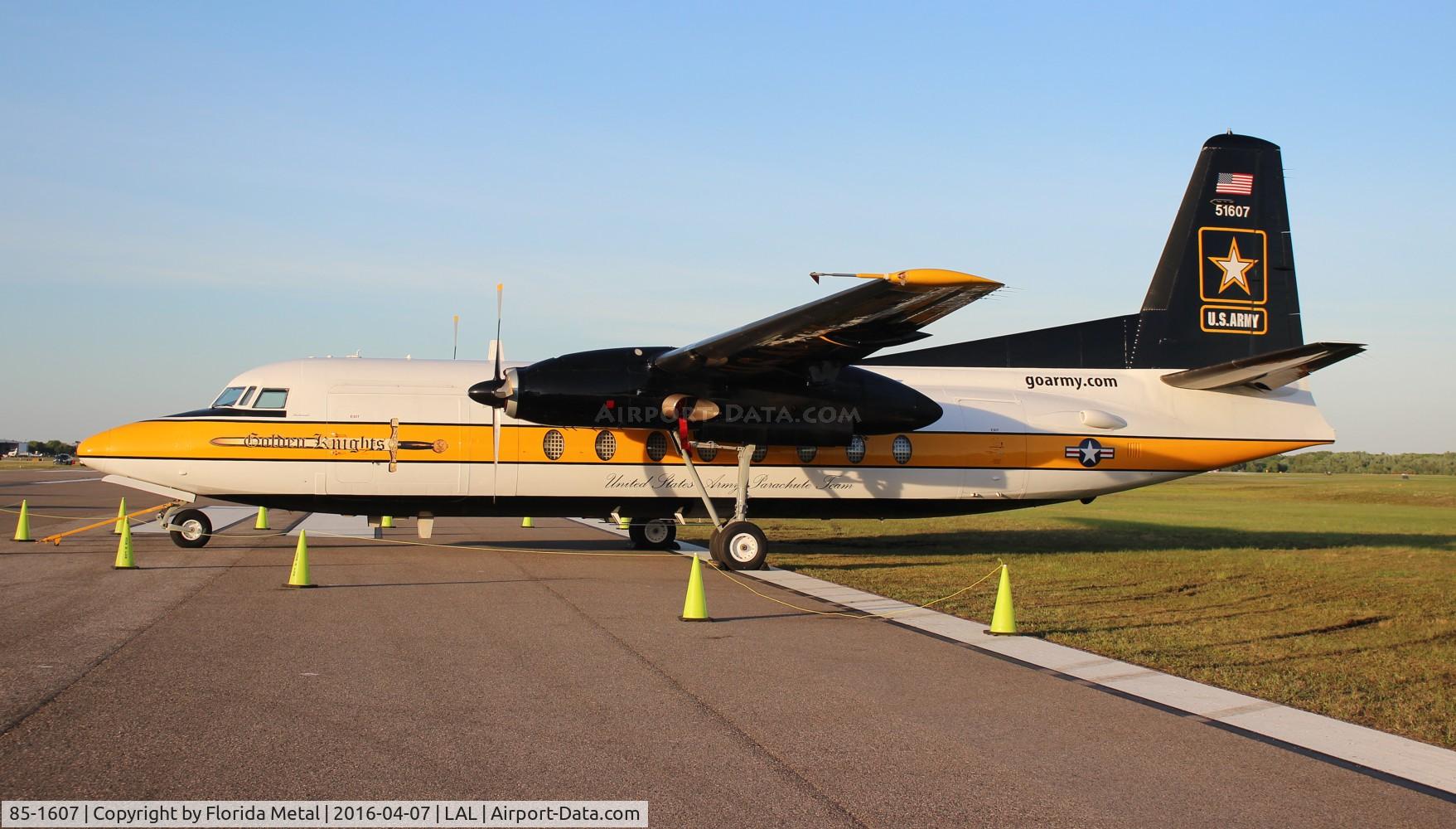 85-1607, 1983 Fokker C-31A (F27-400M) Troopship C/N 10653, C-31A Golden Knights