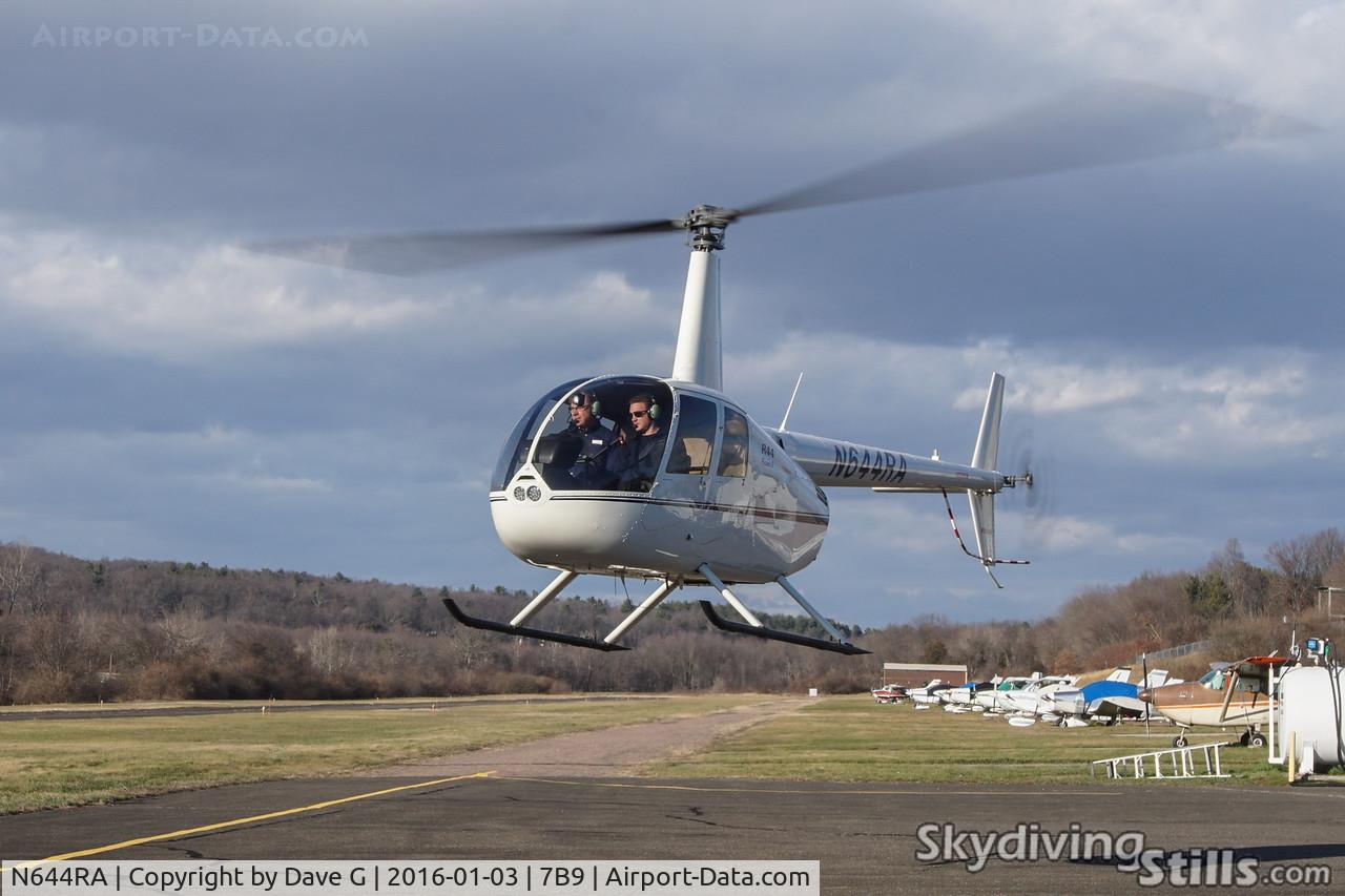 N644RA, 2012 Robinson R44 C/N 2205, Hovering at Ellington, CT
