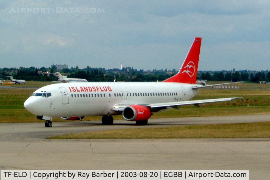 TF-ELD, 1989 Boeing 737-46B C/N 24124, Boeing 737-46B [24124] (Islandflug) Birmingham Int'l~G 20/08/2003