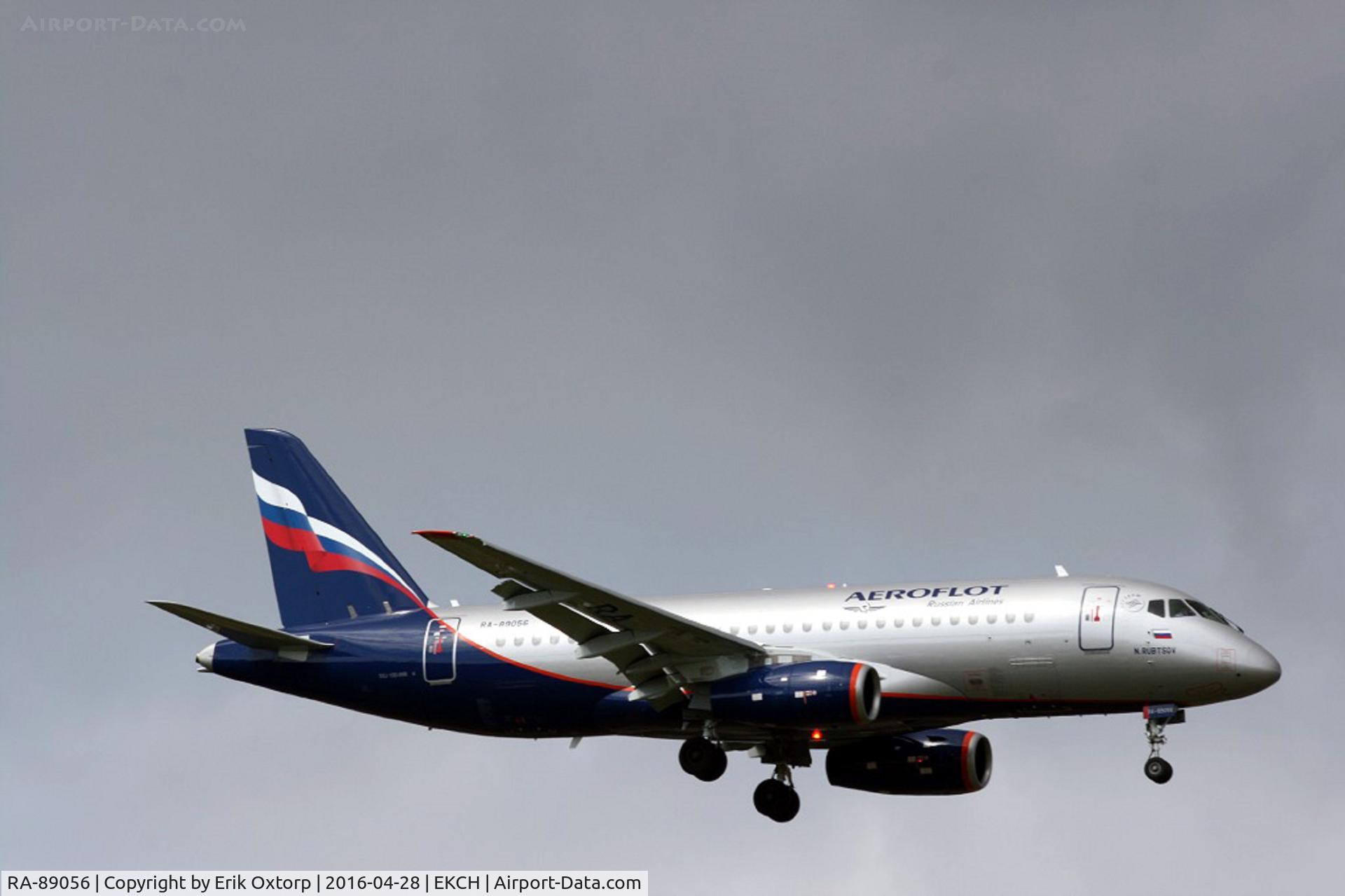 RA-89056, 2015 Sukhoi SuperJet 100-95B C/N 95094, RA-89056 arriving rw 04L