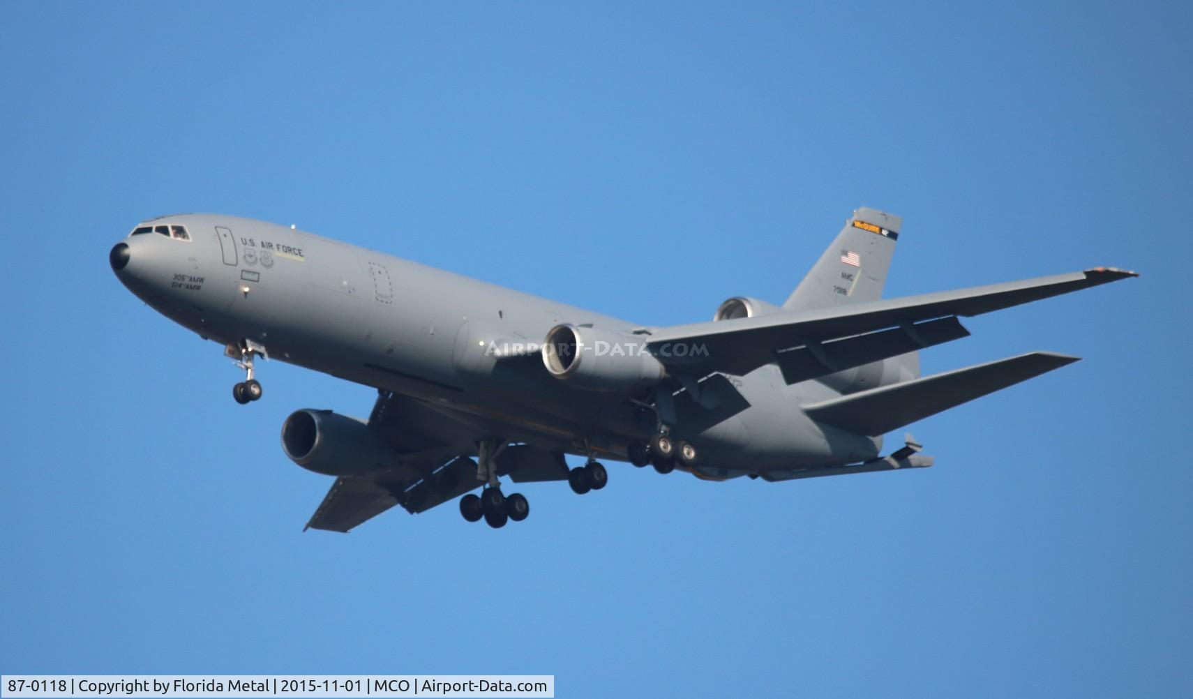 87-0118, 1987 McDonnell Douglas KC-10A Extender C/N 48304, KC-10A