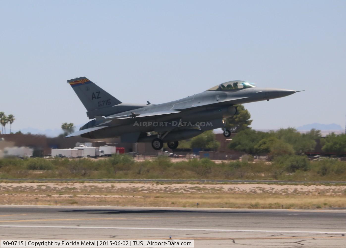 90-0715, 1990 General Dynamics F-16C Fighting Falcon C/N 1C-323, F-16C