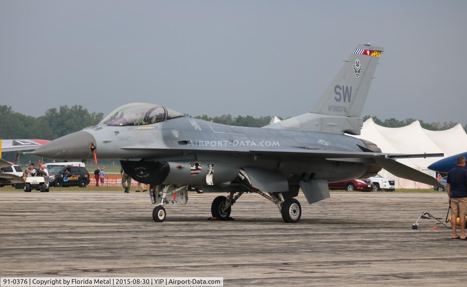 91-0376, 1991 General Dynamics F-16C Fighting Falcon C/N CC-74, F-16C