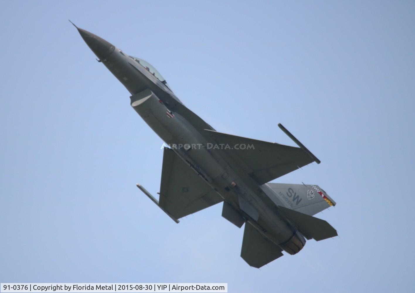 91-0376, 1991 General Dynamics F-16C Fighting Falcon C/N CC-74, F-16C