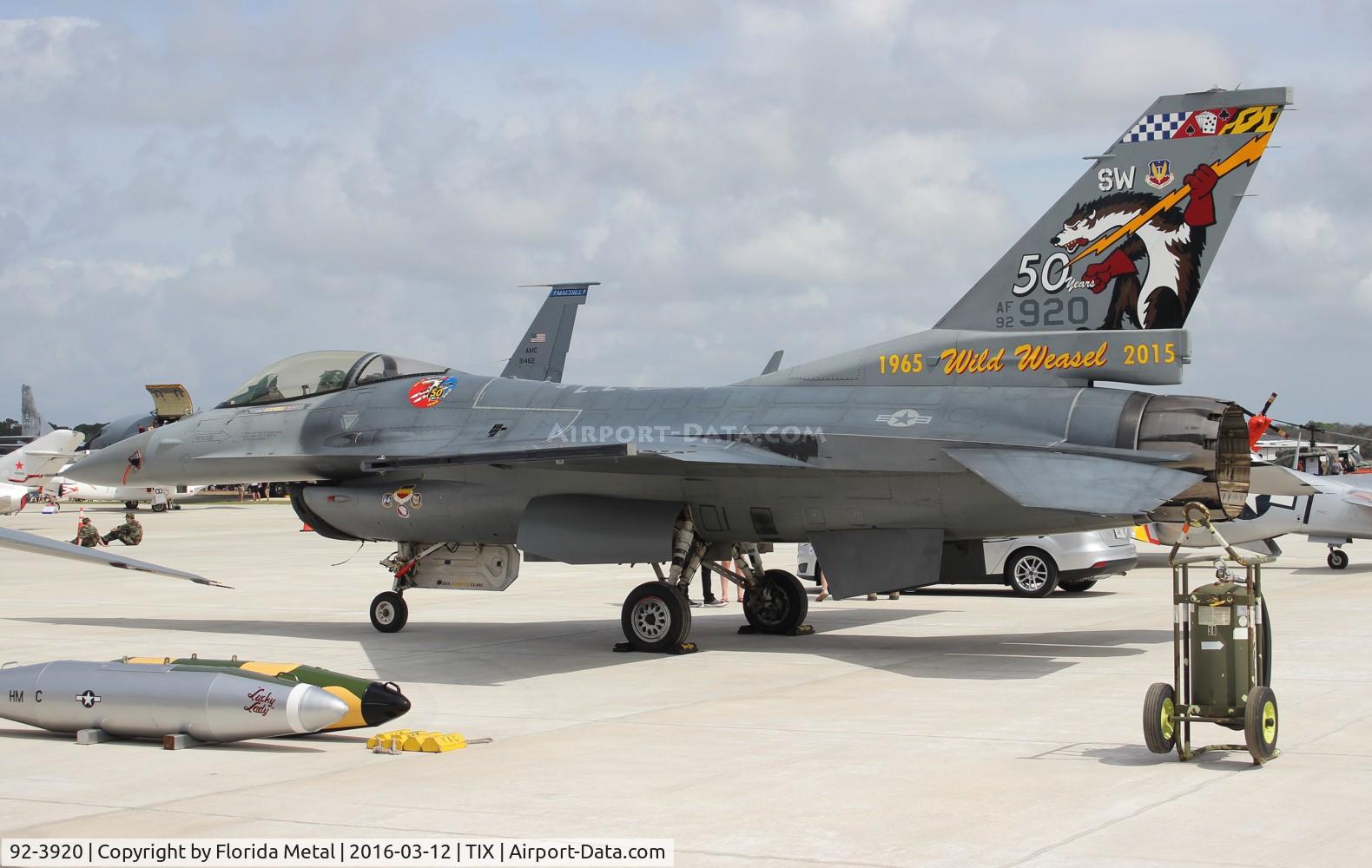 92-3920, Lockheed F-16C Fighting Falcon C/N CC-162, F-16C