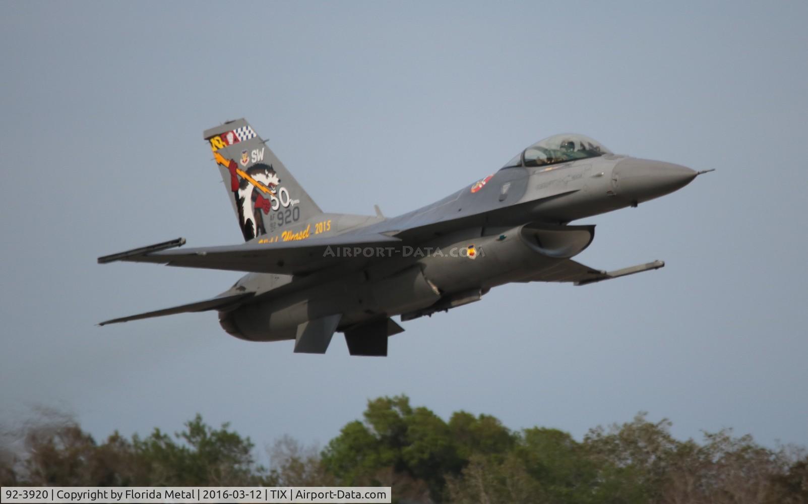92-3920, Lockheed F-16C Fighting Falcon C/N CC-162, F-16C