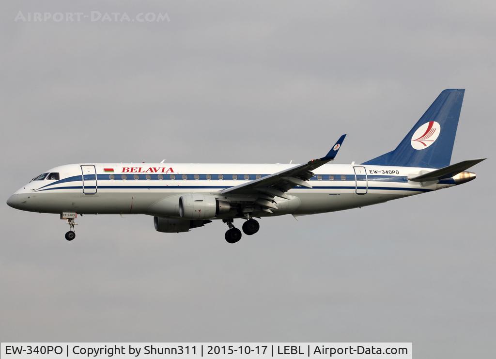 EW-340PO, 2012 Embraer 175LR (ERJ-170-200LR) C/N 17000350, Landing rwy 25R