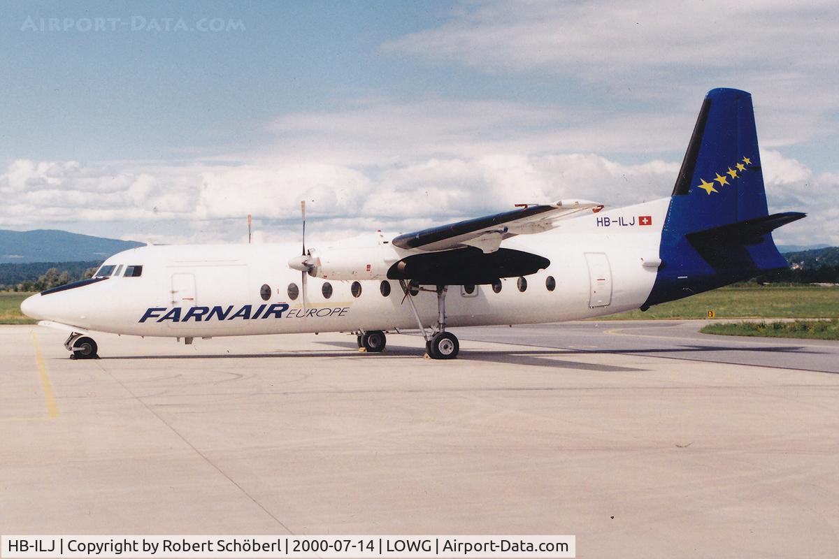 HB-ILJ, 1980 Fokker F-27-500 Friendship C/N 10596, HB-ILJ @ LOWG