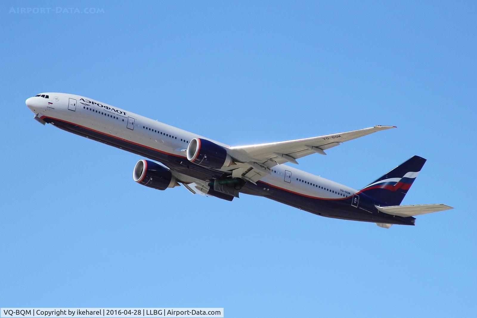 VQ-BQM, 2016 Boeing 777-3M0/ER C/N 41694, Flight to Moscow after T/O from runway 26.