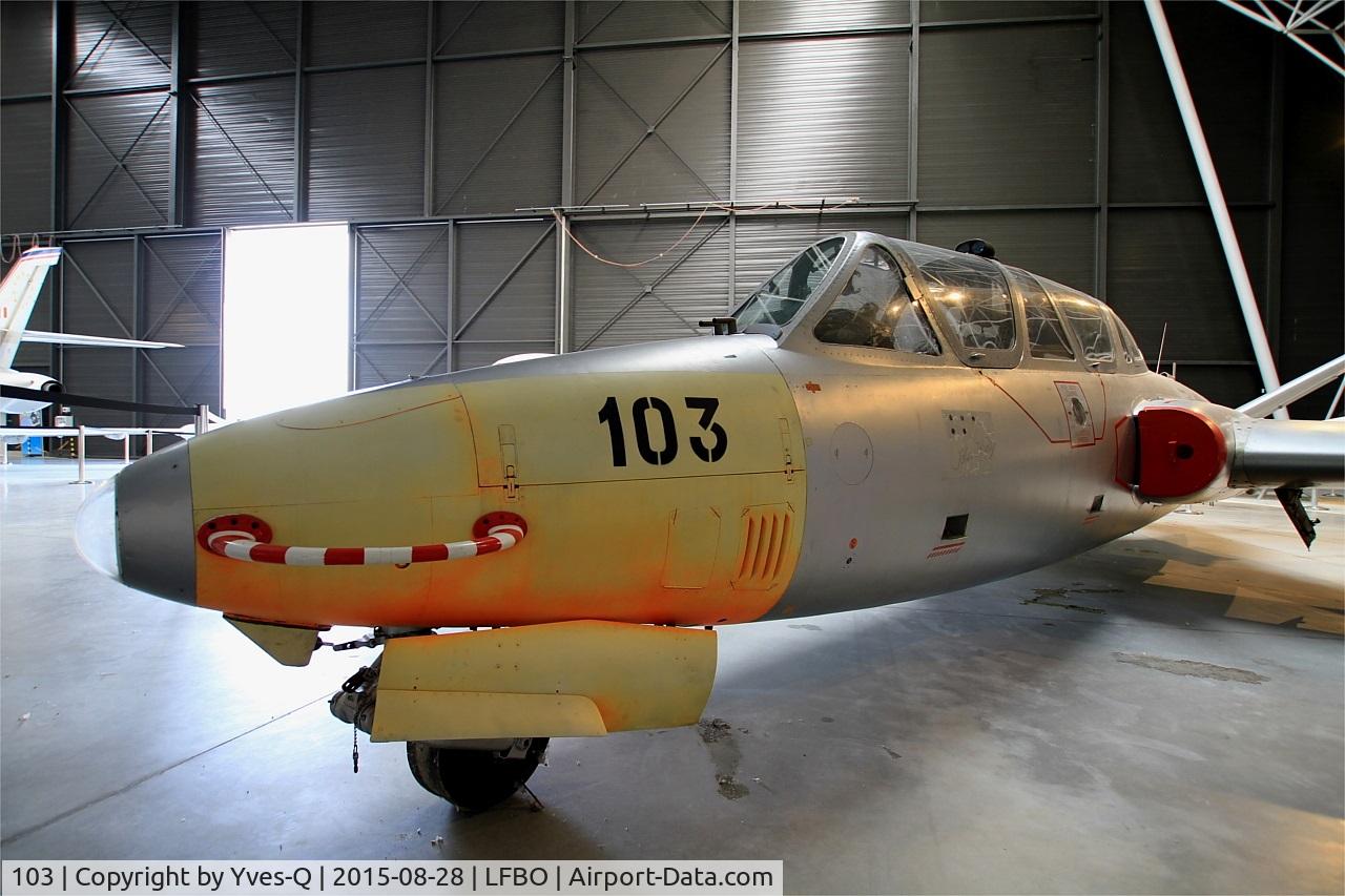 103, Fouga CM-170R Magister C/N 103, Fouga CM-170R Magister, preserved at Aeroscopia museum, Toulouse-Blagnac