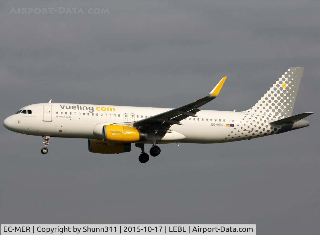 EC-MER, 2015 Airbus A320-232 C/N 6510, Landing rwy 25R
