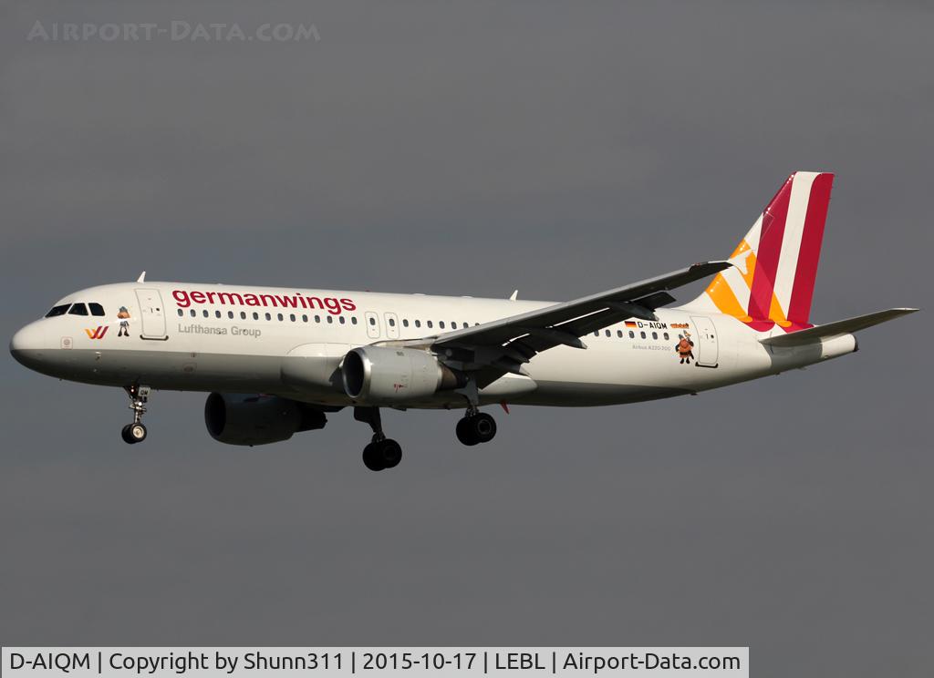 D-AIQM, 1991 Airbus A320-211 C/N 0268, Landing rwy 25R with special logo...