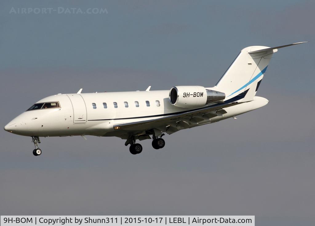 9H-BOM, 2009 Bombardier Challenger 605 (CL-600-2B16) C/N 5785, Landing rwy 25R