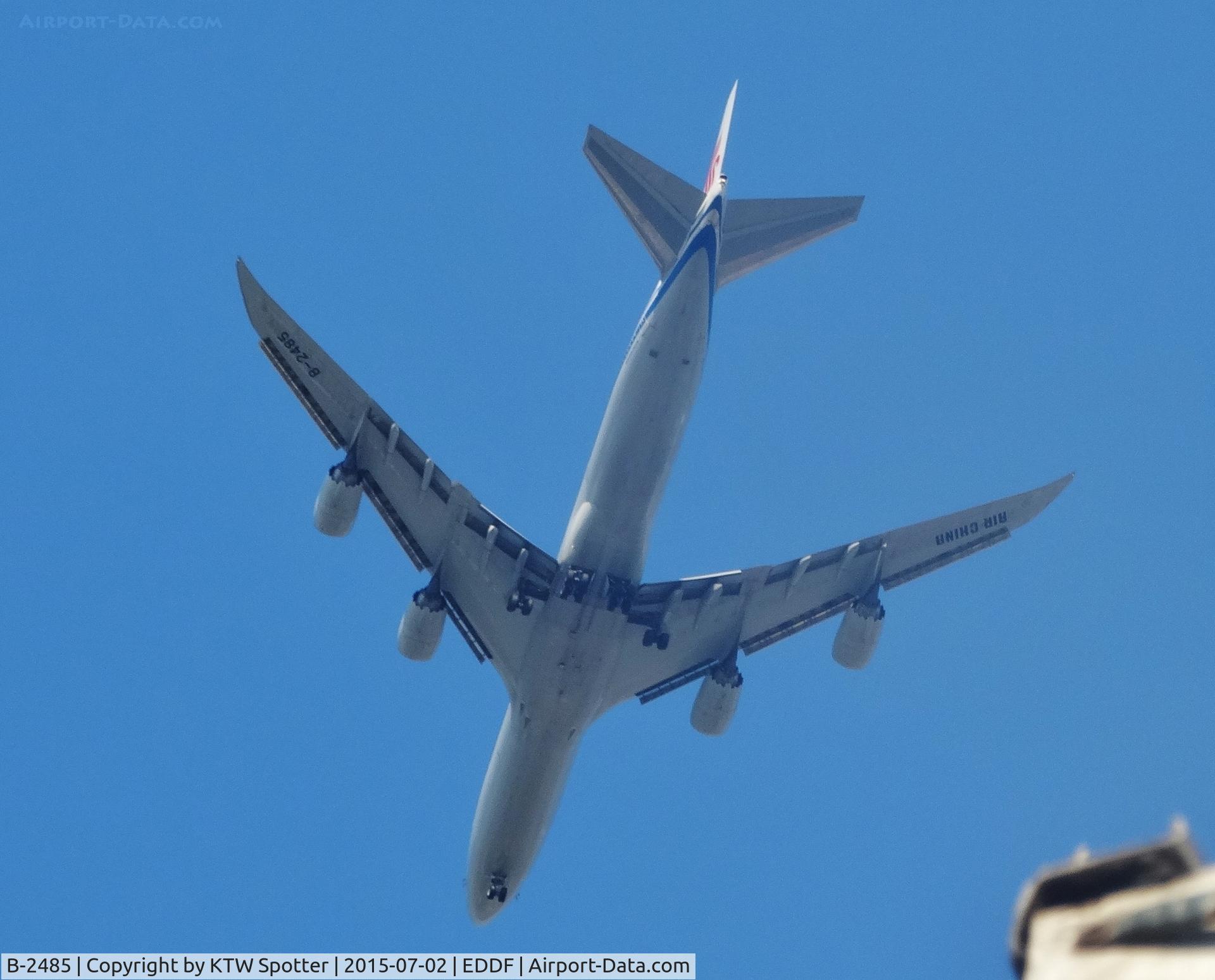 B-2485, 2014 Boeing 747-89L C/N 41191, Approaching RWY07C @FRA.