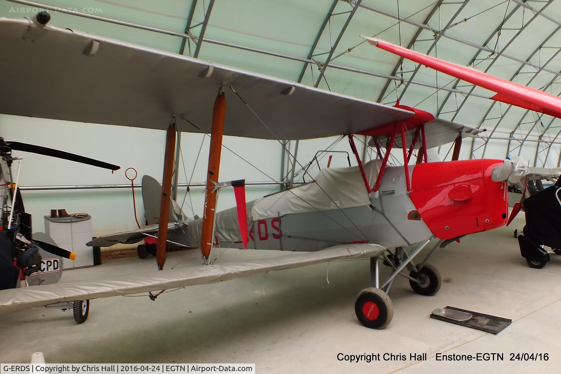 G-ERDS, 1943 De Havilland DH-82A Tiger Moth II C/N 85028, at Enstone airfield