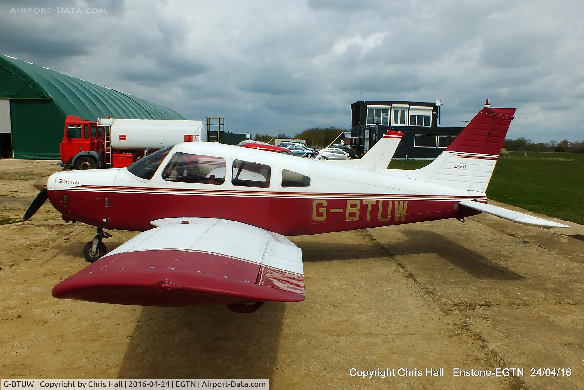 G-BTUW, 1974 Piper PA-28-151 Cherokee Warrior C/N 28-7415066, at Enstone airfield