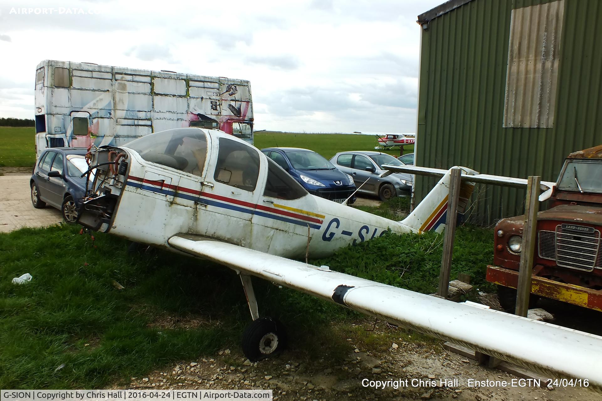 G-SION, 1981 Piper PA-38-112 Tomahawk Tomahawk C/N 38-81A0146, at Enstone airfield