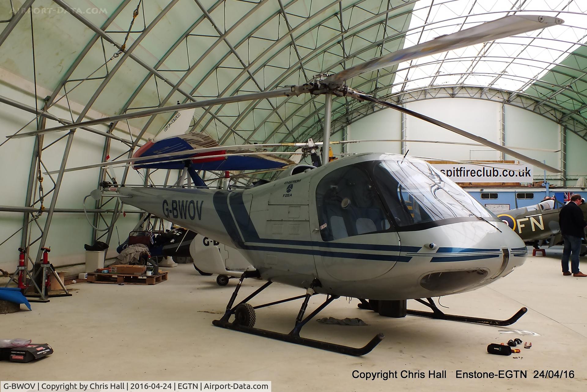 G-BWOV, 1974 Enstrom F-28A C/N 222, at Enstone airfield