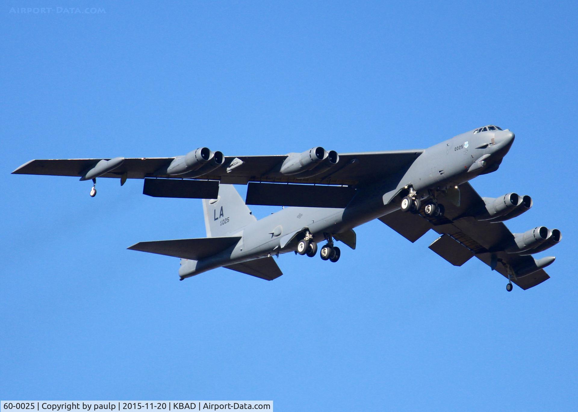 60-0025, 1960 Boeing B-52H Stratofortress C/N 464390, At Barksdale Air Force Base.